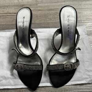 Michael Kors Black Heels with Silver Accents